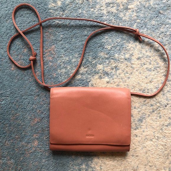 BAGGU Handbags - Baggu Pink Leather Crossbody Bag